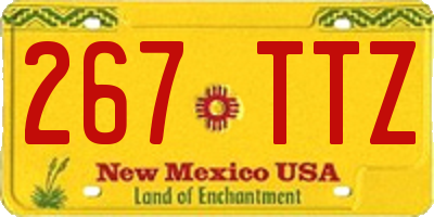 NM license plate 267TTZ