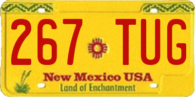 NM license plate 267TUG