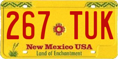 NM license plate 267TUK