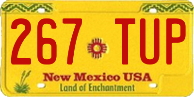 NM license plate 267TUP