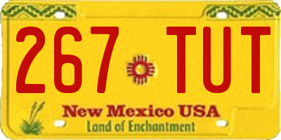 NM license plate 267TUT