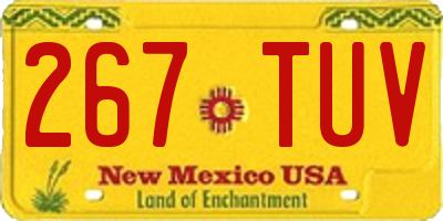 NM license plate 267TUV