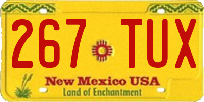 NM license plate 267TUX