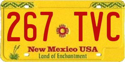 NM license plate 267TVC