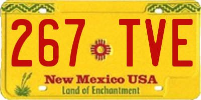 NM license plate 267TVE