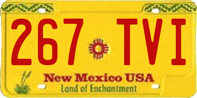 NM license plate 267TVI