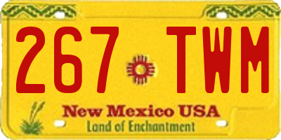 NM license plate 267TWM