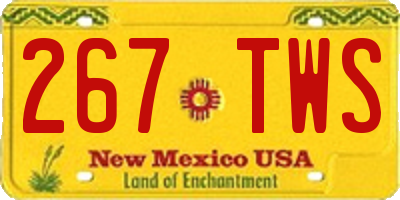 NM license plate 267TWS