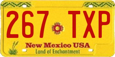 NM license plate 267TXP