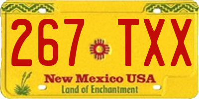 NM license plate 267TXX