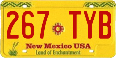 NM license plate 267TYB