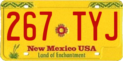 NM license plate 267TYJ
