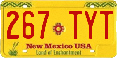 NM license plate 267TYT