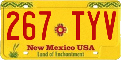 NM license plate 267TYV