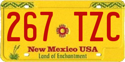 NM license plate 267TZC