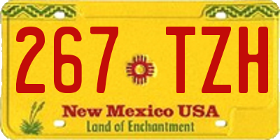 NM license plate 267TZH