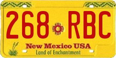 NM license plate 268RBC