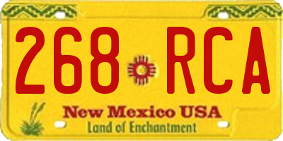 NM license plate 268RCA