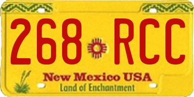 NM license plate 268RCC