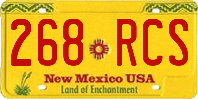 NM license plate 268RCS