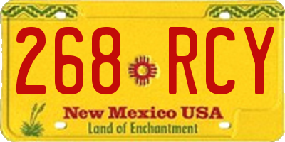 NM license plate 268RCY