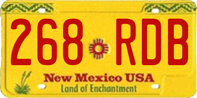 NM license plate 268RDB
