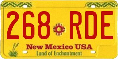 NM license plate 268RDE
