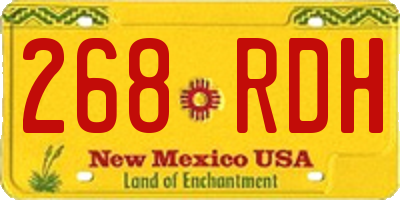 NM license plate 268RDH