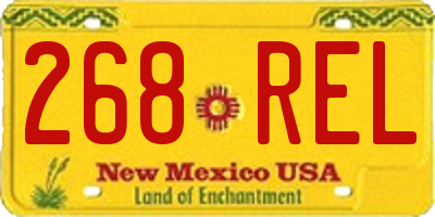 NM license plate 268REL