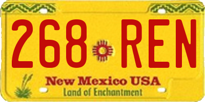 NM license plate 268REN