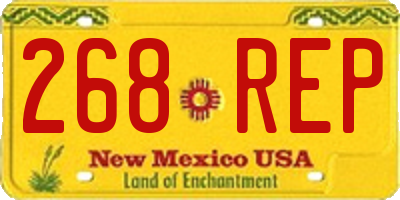 NM license plate 268REP