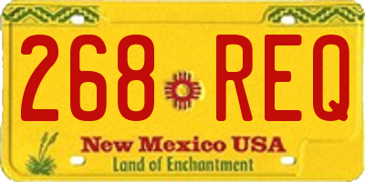 NM license plate 268REQ