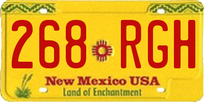 NM license plate 268RGH