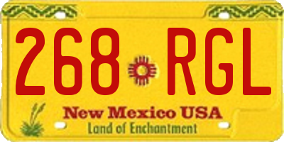 NM license plate 268RGL