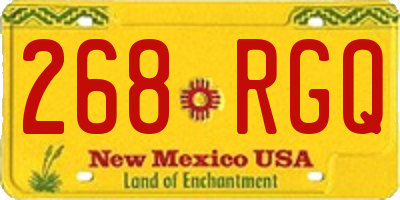 NM license plate 268RGQ