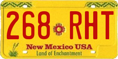 NM license plate 268RHT