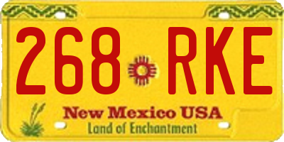 NM license plate 268RKE