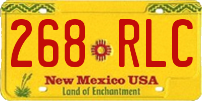 NM license plate 268RLC