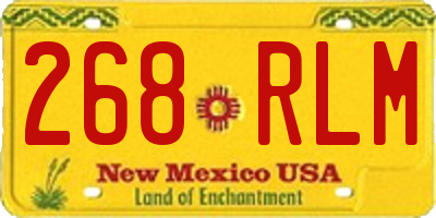 NM license plate 268RLM