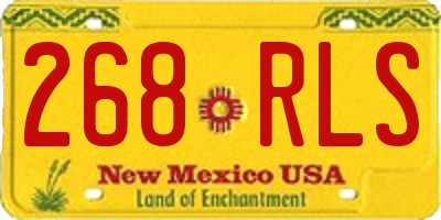 NM license plate 268RLS