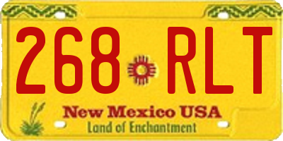 NM license plate 268RLT