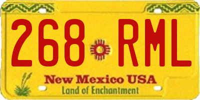 NM license plate 268RML