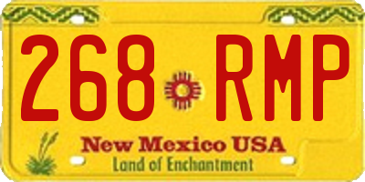 NM license plate 268RMP