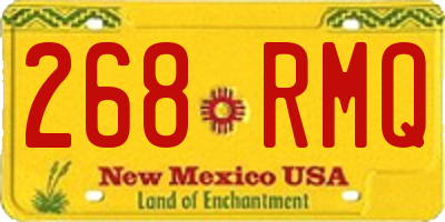 NM license plate 268RMQ