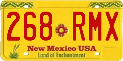 NM license plate 268RMX