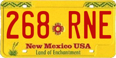 NM license plate 268RNE