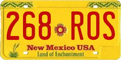 NM license plate 268ROS