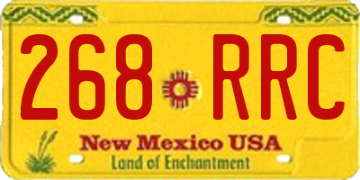 NM license plate 268RRC