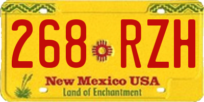 NM license plate 268RZH
