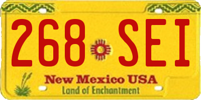 NM license plate 268SEI